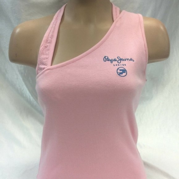 Women's Pepe Jeans Pink Tank Top NWT - Picture 1 of 2